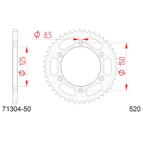 CORONA AFAM IN ACCIAIO P520 - Z41 (DIS.71304)