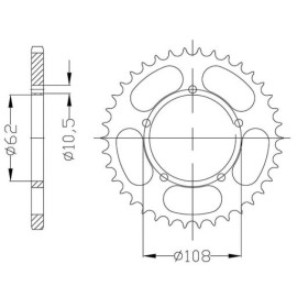 CORONA IN ACCIAIO P428 - Z50 (DIS.00002)