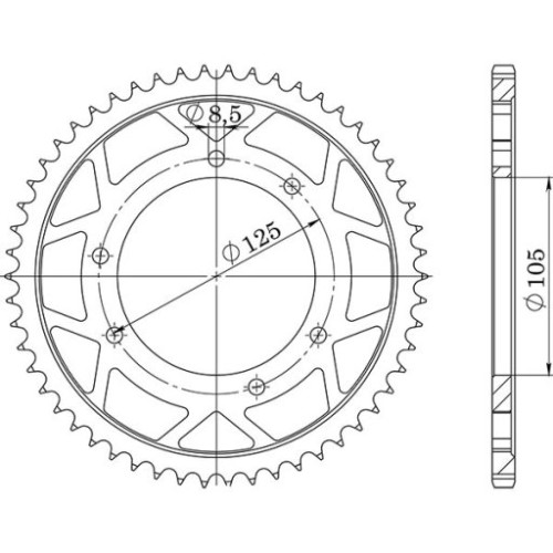 CORONA IN ACCIAIO P428 - Z48 (DIS.92130)