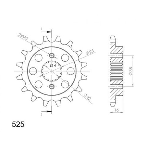 PIGNONE P525 - Z15 (DIS.00550)