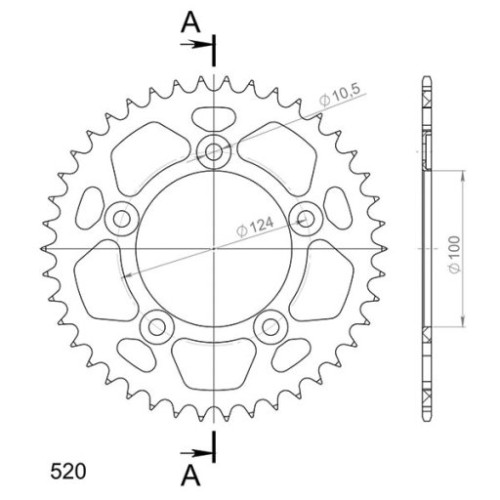 CORONA IN ALLUMINIO P520 - Z46 (DIS.51613)