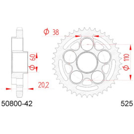 CORONA AFAM IN ACCIAIO P525 - Z42 (DIS.50610)