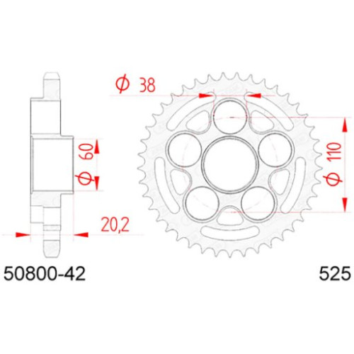 CORONA AFAM IN ACCIAIO P525 - Z42 (DIS.50610)