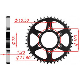 CORONA AFAM IN ACCIAIO P525 - Z49 (DIS.50903)