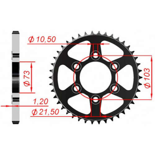 CORONA AFAM IN ACCIAIO P525 - Z49 (DIS.50903)