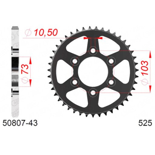 CORONA AFAM IN ACCIAIO P525 - Z43 (DIS.50807)