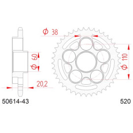CORONA AFAM IN ACCIAIO P520 - Z43 (DIS.50614)