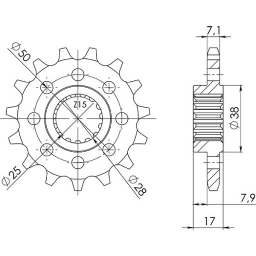 PIGNONE P525 - Z15 (DIS.52615)