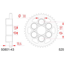CORONA AFAM IN ACCIAIO P525 - Z43 (DIS.50801)