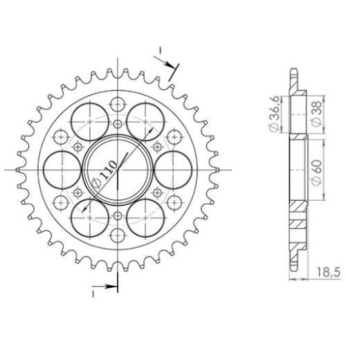 CORONA IN ACCIAIO P525 - Z40 (DIS.50801)