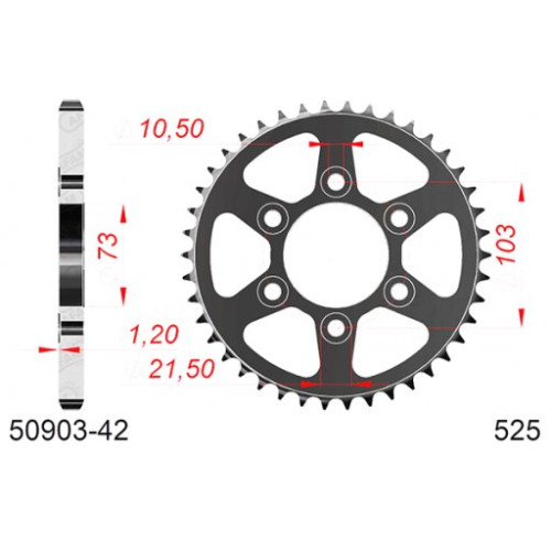 CORONA AFAM IN ACCIAIO P525 - Z42 (DIS.50903)