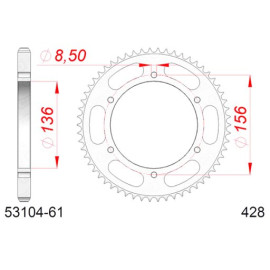 CORONA AFAM IN ACCIAIO P428 - Z61 (DIS.00029)
