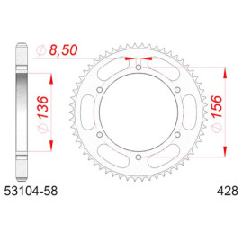 CORONA AFAM IN ACCIAIO P428 - Z58 (DIS.00029)