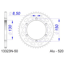 CORONA AFAM IN ALLUMINIO P520 - Z50 (DIS.13323)
