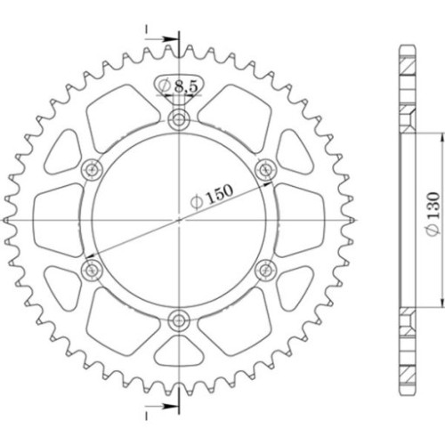 CORONA IN ALLUMINIO P520 - Z49 (DIS.13323)