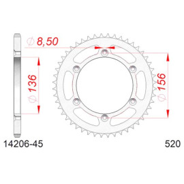 CORONA AFAM IN ACCIAIO P520 - Z45 (DIS.14206)