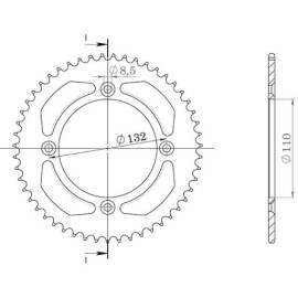 CORONA IN ALLUMINIO P428 - Z49 (DIS.00128)