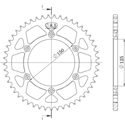 CORONA IN ALLUMINIO P520 - Z52 (DIS.72304)