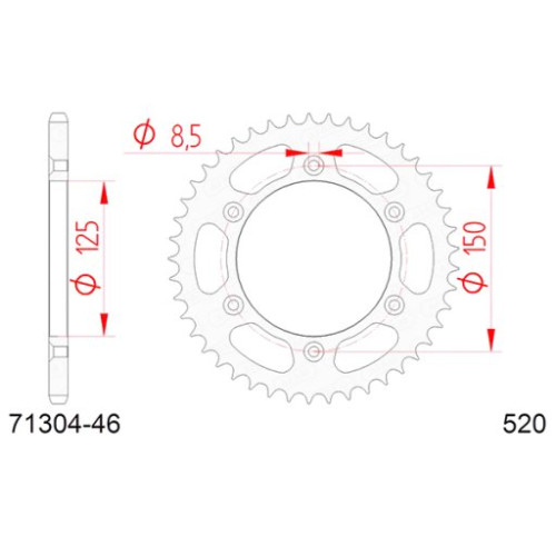 CORONA AFAM IN ACCIAIO P520 - Z46 (DIS.71304)