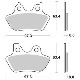 SET PASTIGLIE FRENO SBS 826H.HS