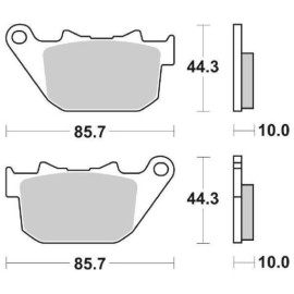 SET PASTIGLIE FRENO SBS 808H.LS