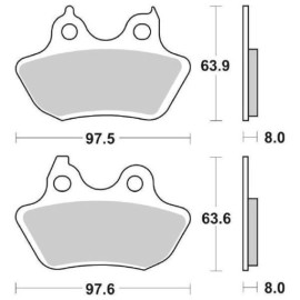 SET PASTIGLIE FRENO SBS 846H.LS