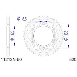 CORONA AFAM IN ALLUMINIO P520 - Z50 (DIS.11212)