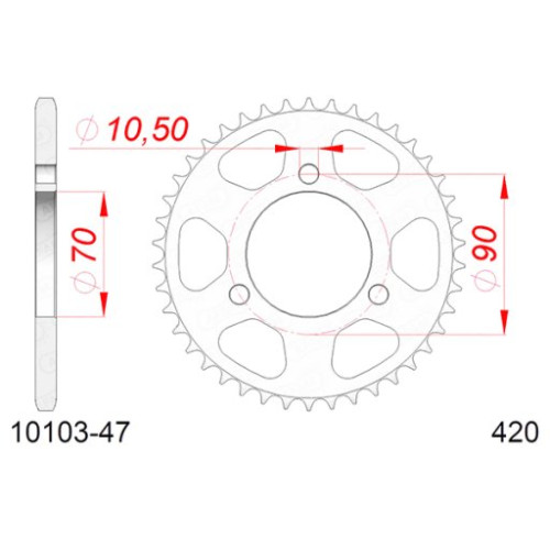 CORONA AFAM IN ACCIAIO P420 - Z47 (DIS.10103)