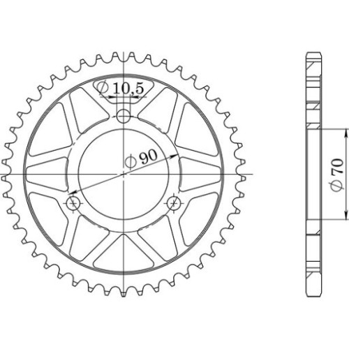 CORONA IN ACCIAIO P420 - Z47 (DIS.10103)
