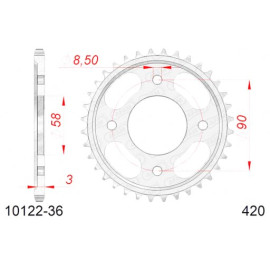 CORONA AFAM IN ACCIAIO P420 - Z36 (DIS.10122)