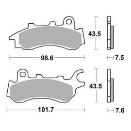 SET PASTIGLIE FRENO SBS 958HF