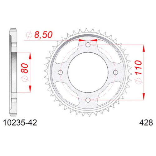 CORONA AFAM IN ACCIAIO P428 - Z42 (DIS.00006)