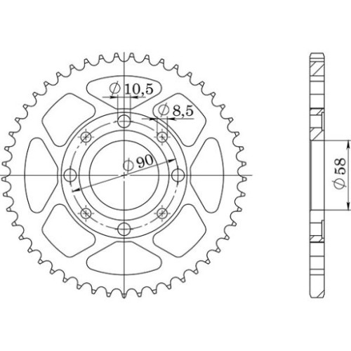 CORONA IN ACCIAIO P428 - Z36 (DIS.10201)
