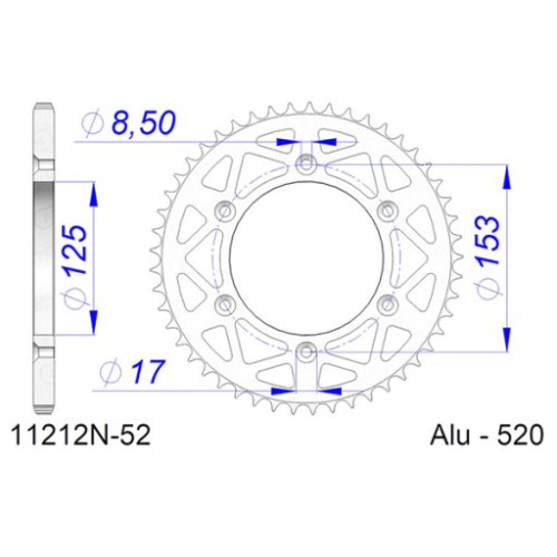 CORONA AFAM IN ALLUMINIO P520 - Z52 (DIS.11212)