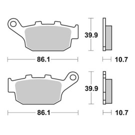 SET PASTIGLIE FRENO SBS 161HM