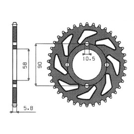 CORONA IN ACCIAIO P520 - Z44 (DIS.10221)