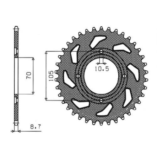 CORONA IN ACCIAIO P530 - Z38 (DIS.10401)