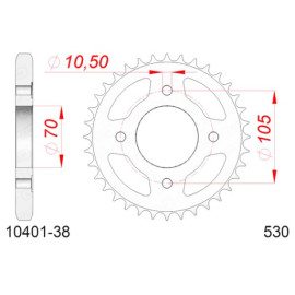 CORONA AFAM IN ACCIAIO P530 - Z38 (DIS.10401)