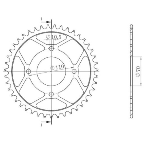 CORONA IN ACCIAIO P520 - Z44 (DIS.10310)