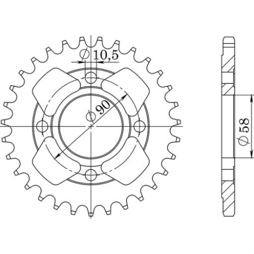CORONA IN ACCIAIO P520 - Z31 (DIS.10218)