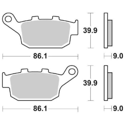 SET PASTIGLIE FRENO SBS 881LS