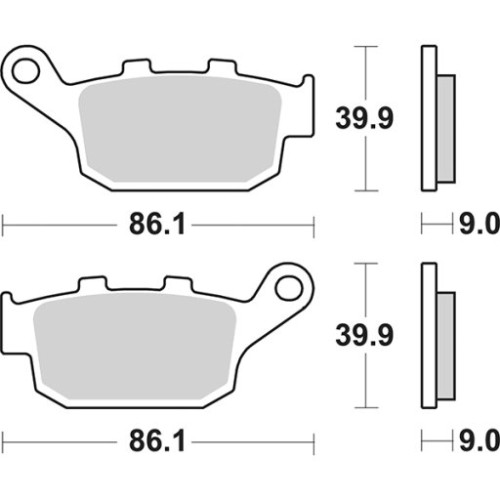 SET PASTIGLIE FRENO SBS 881HF