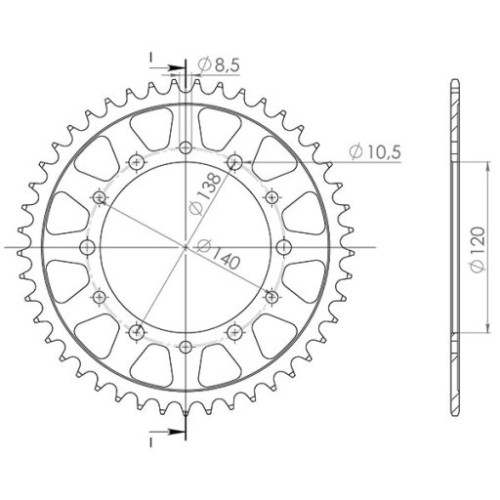 CORONA IN ACCIAIO P520 - Z38 (DIS.00007)