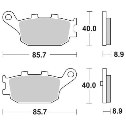 SET PASTIGLIE FRENO SBS 158MS