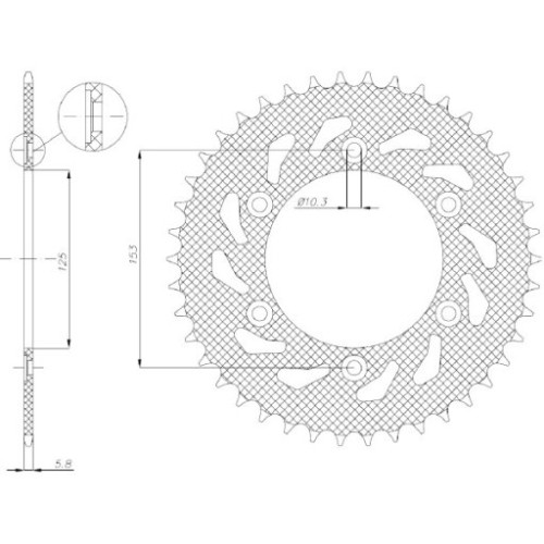 CORONA IN ACCIAIO P520 - Z48 (DIS.10320)