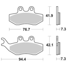 SET PASTIGLIE FRENO SBS 168HF