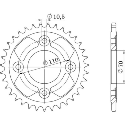 CORONA IN ACCIAIO P520 - Z36 (DIS.10406)