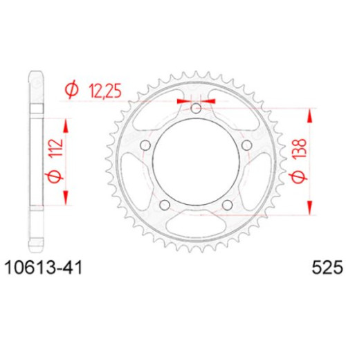 CORONA AFAM IN ACCIAIO P525 - Z41 (DIS.10613)