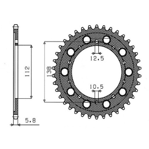 CORONA IN ALLUMINIO P520 - Z41 (DIS.11509)