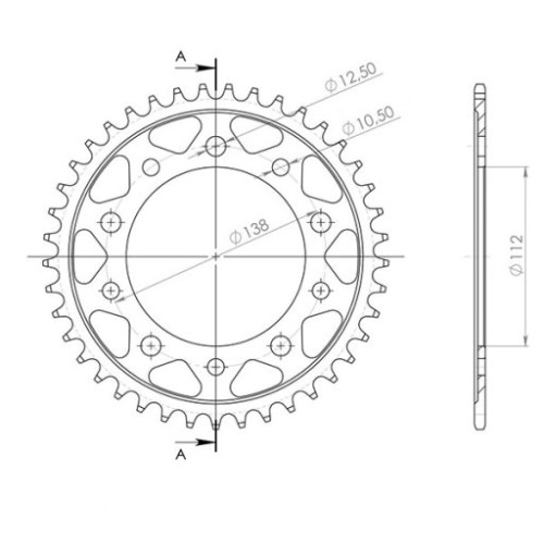 CORONA IN ALLUMINIO P525 - Z42 (DIS.11613)